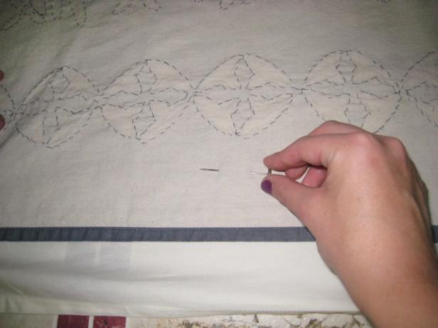 Coverlet Fabric Pinning