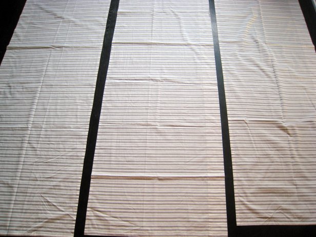 Three Strips of Striped Fabric