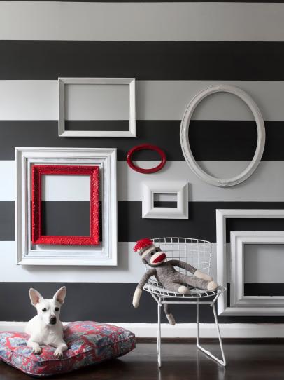 Empty Picture Frame Wall Grouping - Empty Frames On Wall Ideas