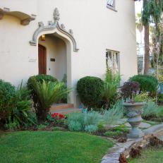 Mediterranean Front Entryway With Beautiful Landscaping