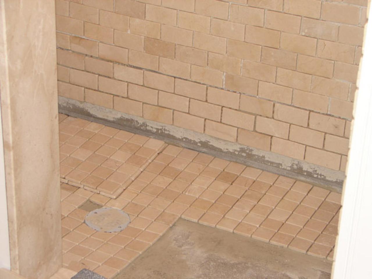 Install Tile In A Bathroom Shower, How To Install Tile Shower Floor On Concrete
