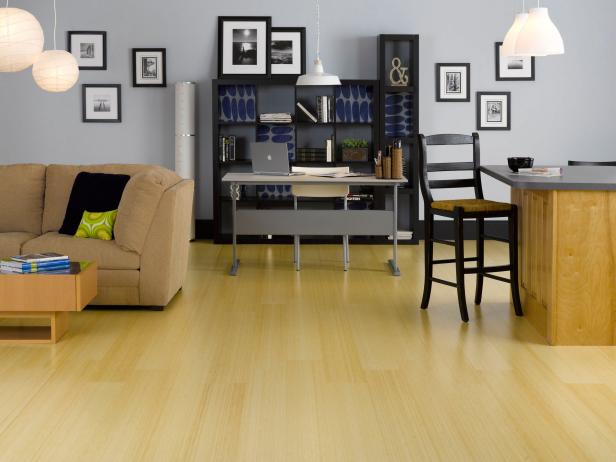 Living Room With Bamboo Flooring