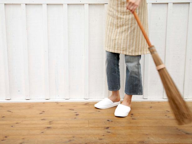 Sweeping Hardwood Floors