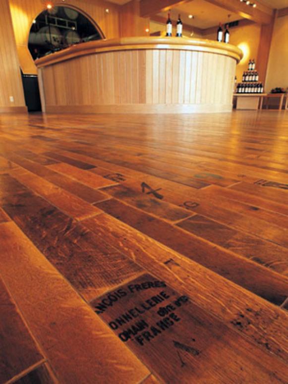 Reclaimed Wood Floor From White-Oak Wine Barrels
