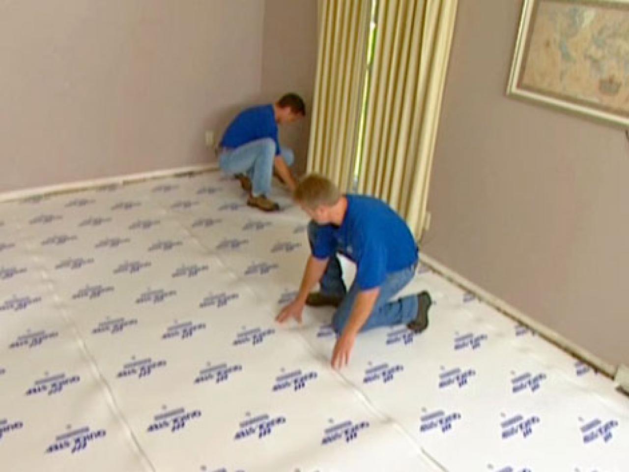 laying underlay