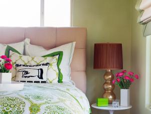 Green and White Bedroom