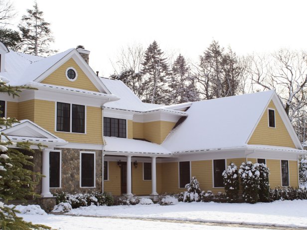 House Painted a Warm Yellow Shade