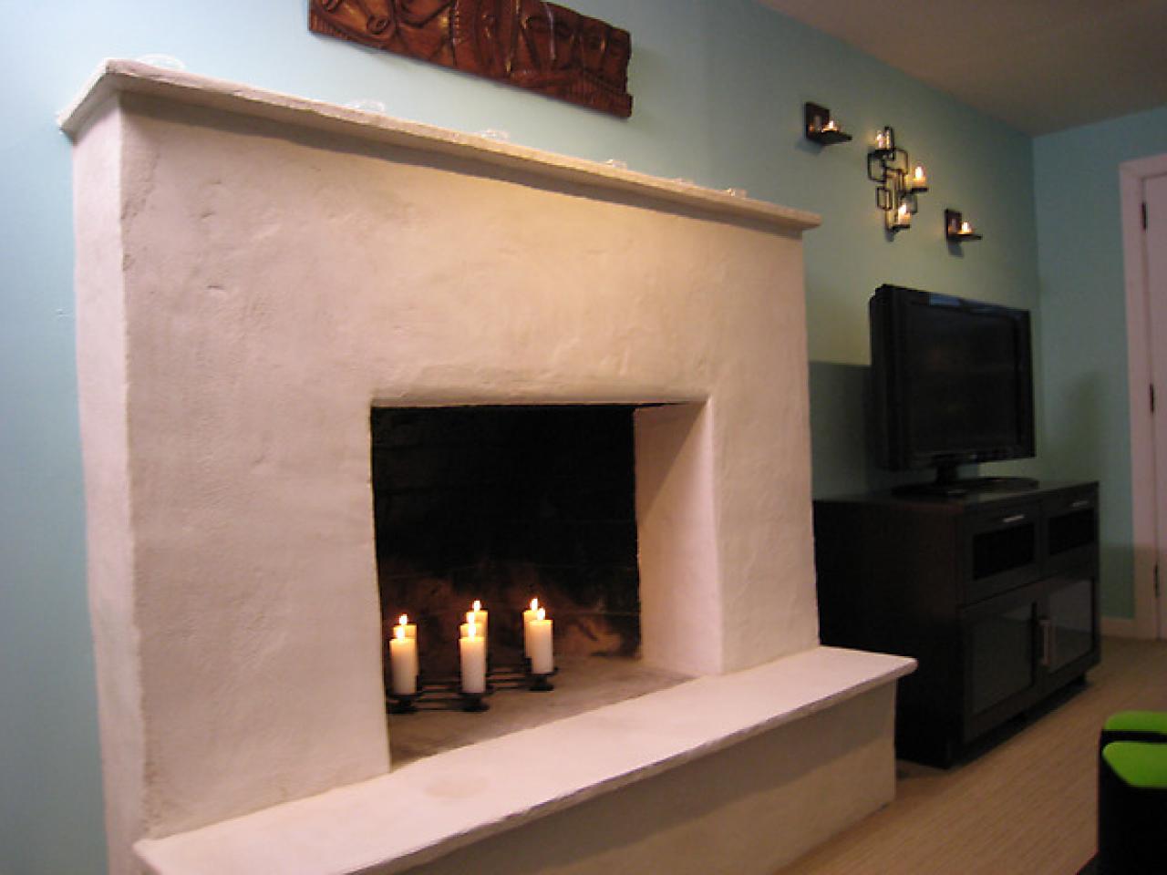 Resurface A Fireplace With Stucco, How To Resurface Fireplace Brick
