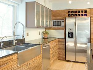 Wood and Stainless Steel Kitchen