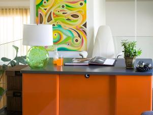 Vibrant Modern Orange Office
