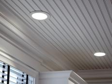 Recessed Lighting on White Ceiling 