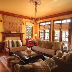 Rustic Yellow Living Room Rustic Yellow Living Room