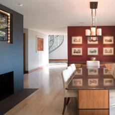 Red Transitional Dining Room Photos Hgtv