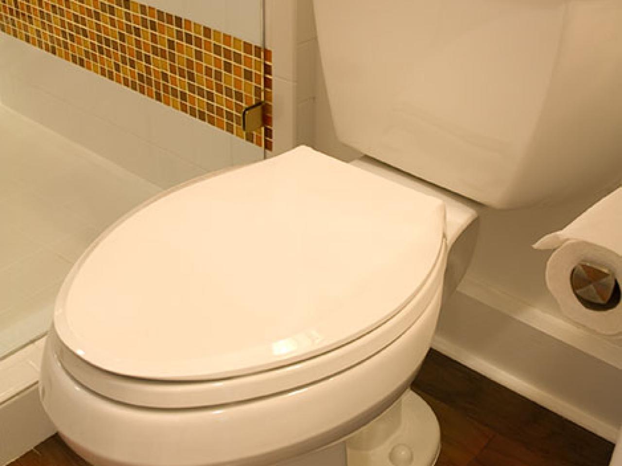 beige toilet seat