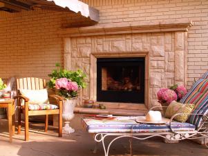 Outdoor Fireplace and Lounge Area
