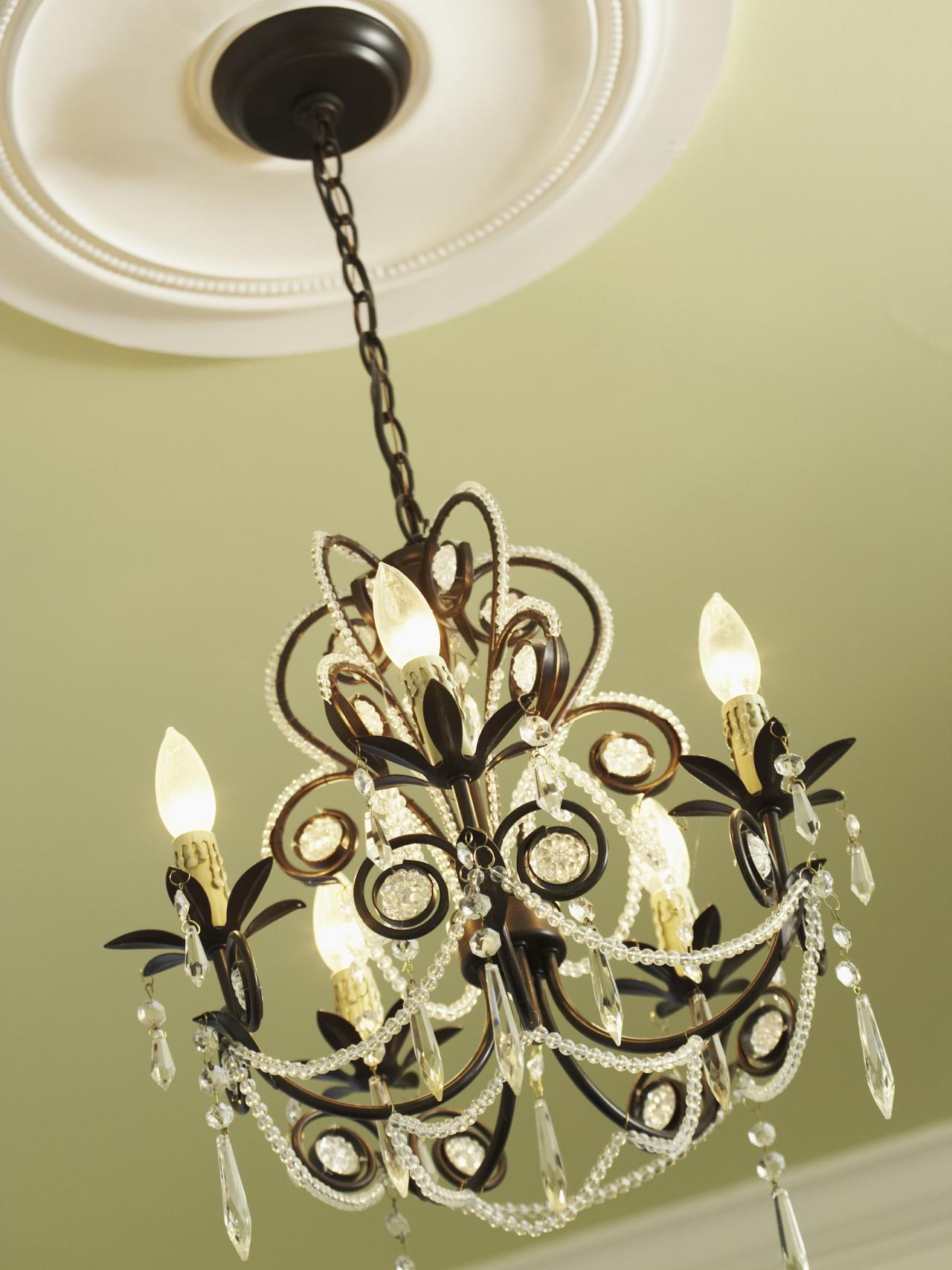Decorative Ceiling Medallion, How To Hang A Chandelier Light Fixture