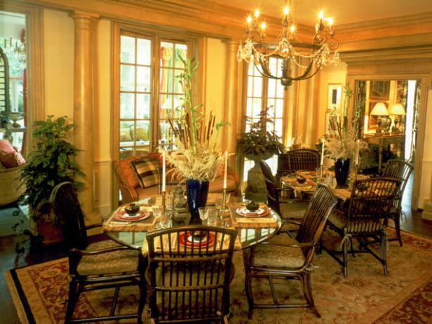 posh traditional dining room interior