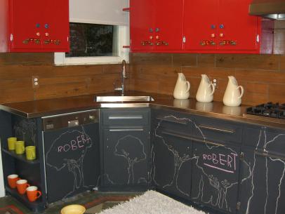 Kitchen Cabinets With Chalkboard Paint Hgtv