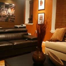 Asian Living Room Photos Hgtv Orange And Brown Asian Style Living Room