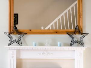 Marble Mantle with Wire Stars