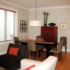 Asian Dining Room Photos Hgtv Asian Inspired Dining Room With Drum Pendant Light