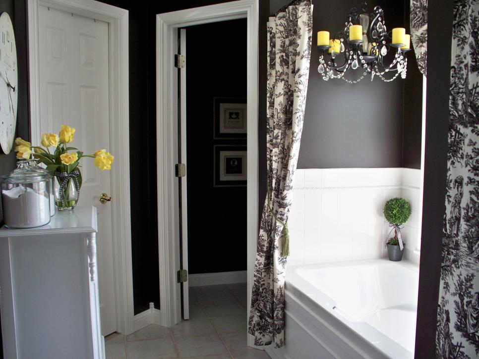 Black And White Bathroom With Feminine Flair Hgtv