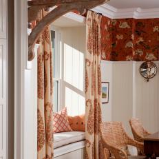 Traditional Dining Room Window Seat