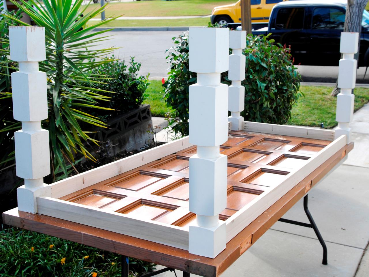 dining table made from door