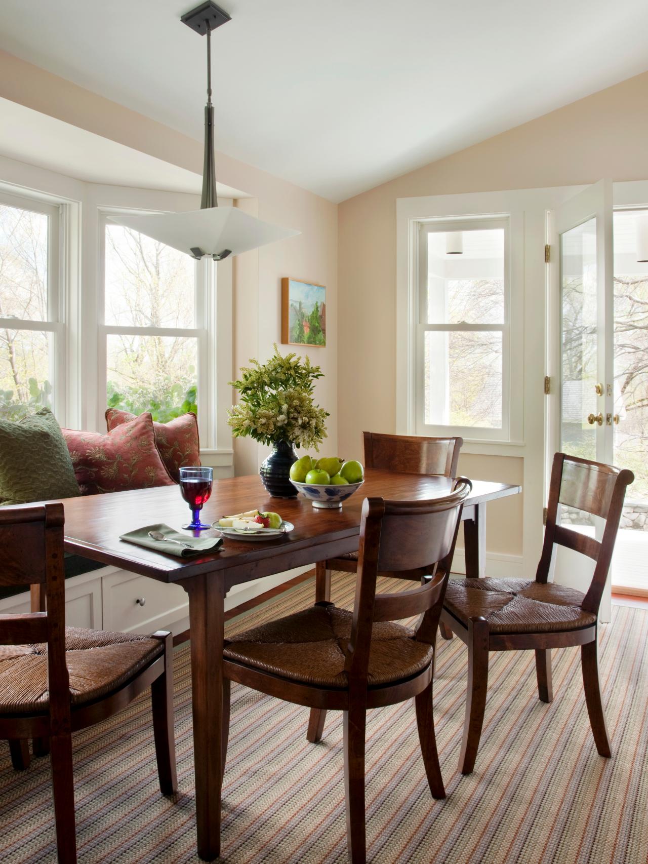 Casual Dining Room With Window Seat | HGTV
