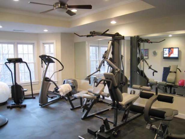 Home Gym Decor Manly Home  Gyms  HGTV