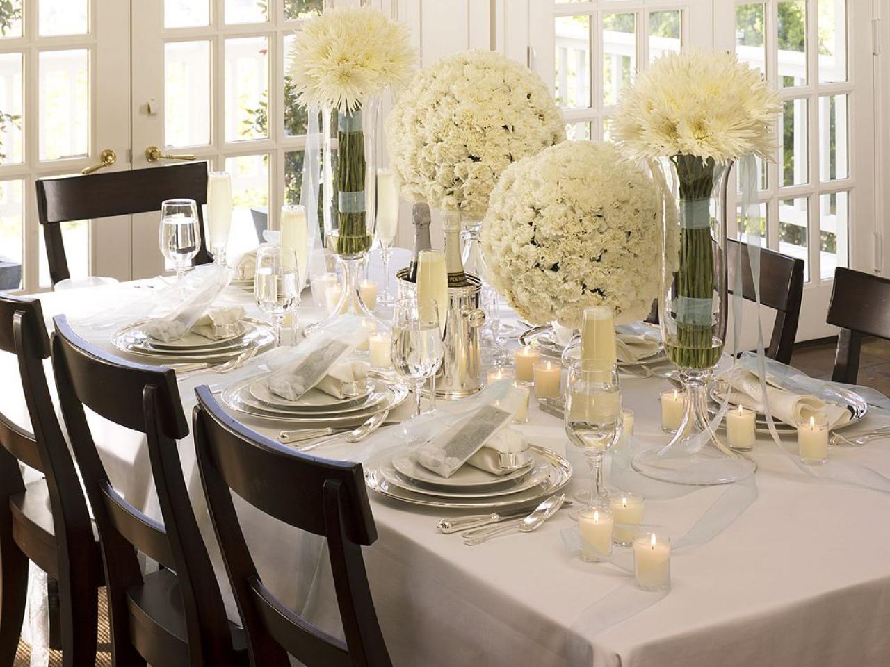 fancy dinner party table