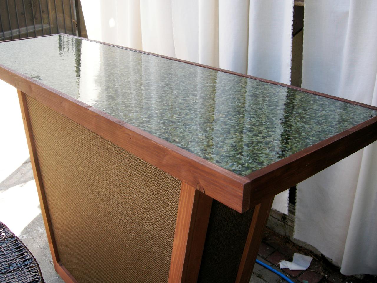 Build An Outdoor Bar With A Pebble Top Hgtv