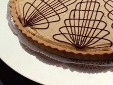 Chocolate Tart With Semisweet Chocolate Swirl Decorations