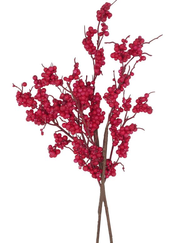 Red Berry Branches For Holiday Decor