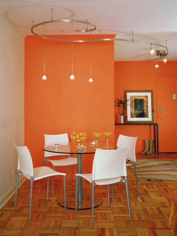 orange dining room ideas