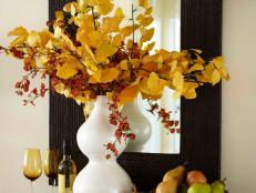 Side table fall arrangement
