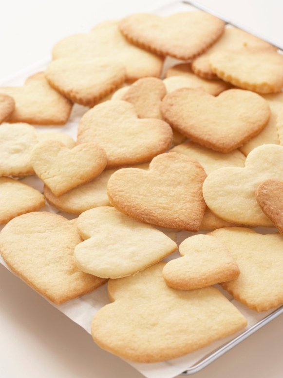 Sugar Cookies in Heart Designs