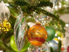 Christmas Tree With Colorful Ornaments