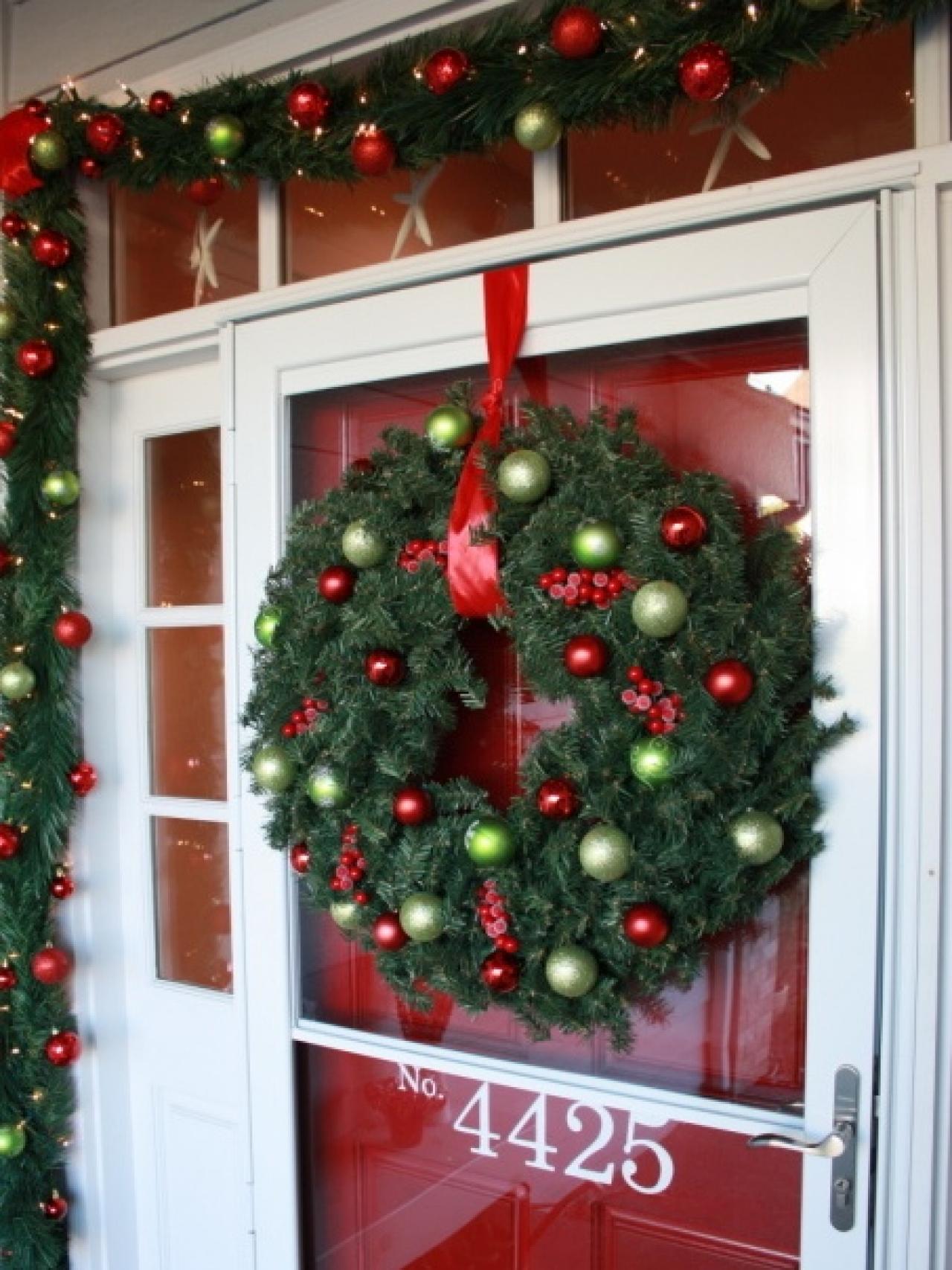Red And Green Holiday Front Door Hgtv