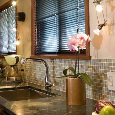 Neutral Kitchen With Mosaic-Tiled Backsplash