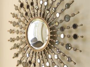 Horchow Glass Sunburst Mirror