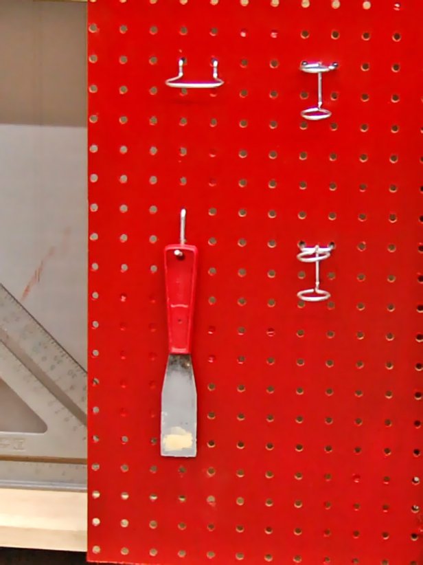 Red Kitchen Pegboard