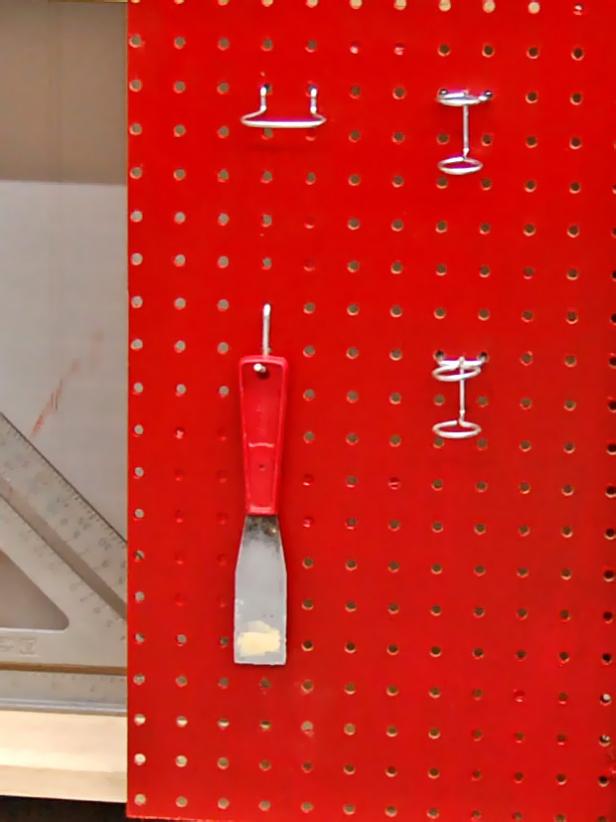 Red Kitchen Pegboard