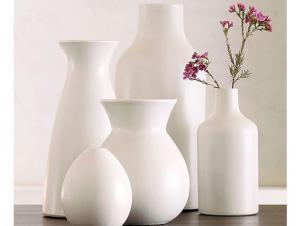 West Elm White Milk Bottle Vases