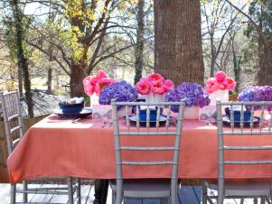 Colorful Outdoor Table Setting for Baby or Bridal Shower