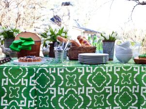 Outdoor Party with Green Accents