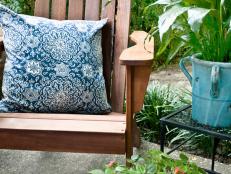 Wooden Chair with Accent Pillow