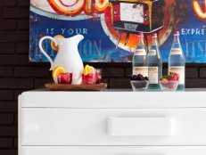 Lacquered Sideboard Used as a Bar