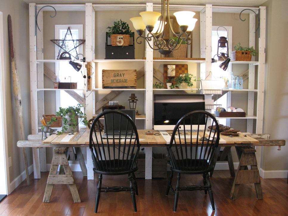 12 New Uses For Old Furniture, Using A Desk As Dining Table