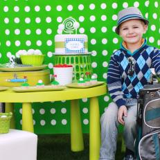 Golf-Themed Boy's Birthday Party with Preppy Attire 